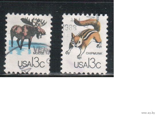 США-1978, (Мих.1347-1348) , гаш. ,  Фауна