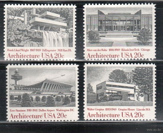 США-1982, (Мих.1600-1603) , **  ,Архитектура,(полная серия)(2)