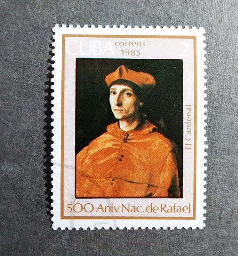 Марка Куба 1983 год 500 лет со дня рождения Рафаэля