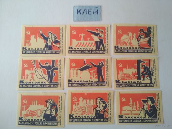 Спичечные этикетки ф.Сибирь. Комсомол. 1965 год