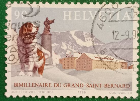 Швейцария 1989. 2000 летие перевала Большой Сен-Бернар