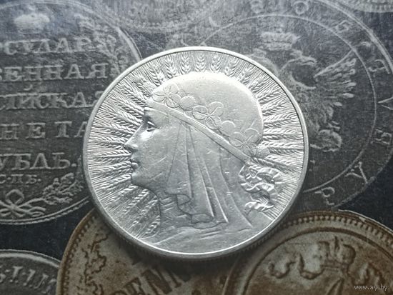 10 злотых - 1932 - Ядвига - без знака под лапкой