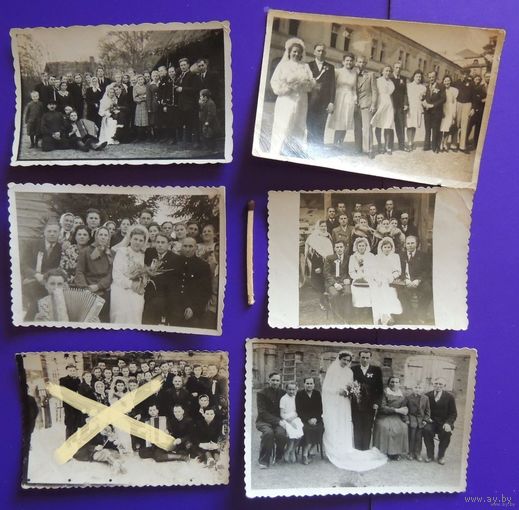 Фото "Свадьба", 1920-1930-е гг. (5*9см)