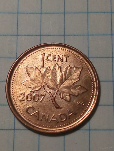 1 цент  Канада 2007  год.