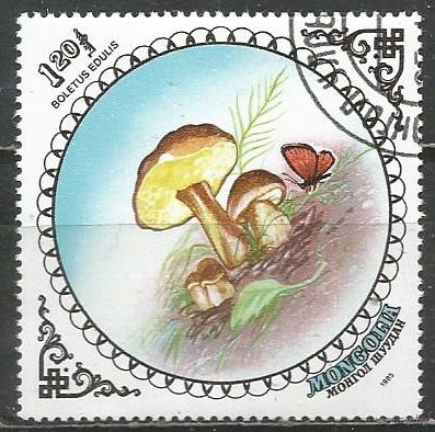 Монголия. Белый гриб. 1985г. Mi#1748.