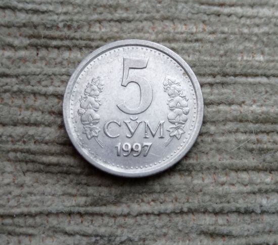 Werty71 Узбекистан 5 сум сом 1997 сумов сомов