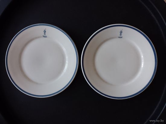 Тарелка 2 шт. Lubiana Польша фарфор символ Варшавы король Зыгмунт ІІІ Жигимонт Сигизмунт