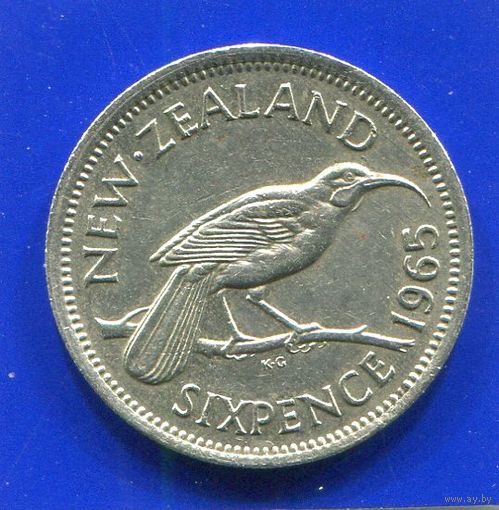 Новая Зеландия 6 пенсов 1965