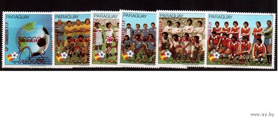 Парагвай-1983 (Мих.3644-3649) , **,  Спорт , Футбол, Надп.