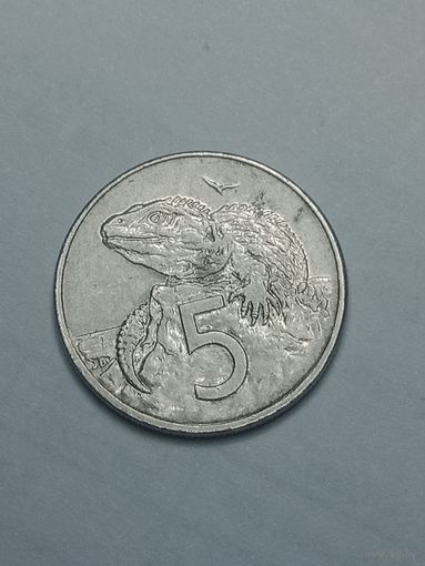 Новая Зеландия 5 центов 1989 года .