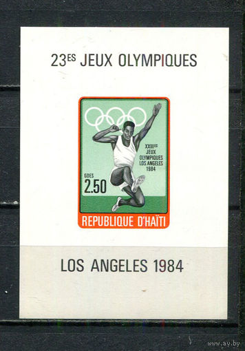Гаити - 1984 - Летние Олимпийские игры - [Mi. bl. 54B] - 1 блок. MNH.  (Лот 56HO)-T2P26