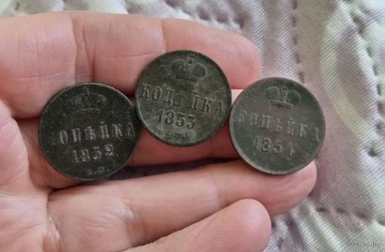 Хорошая погодовка копеек Николая 1