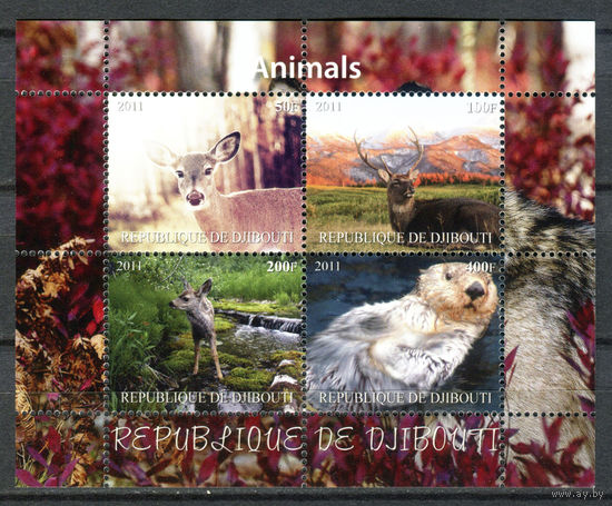 Джибути - 2011г. - Животные - MNH - 1 малый лист