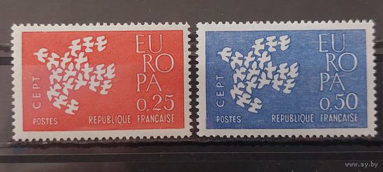РАСПРОДАЖА ФРАНЦИЯ 1961г. Полная серия. Чист*