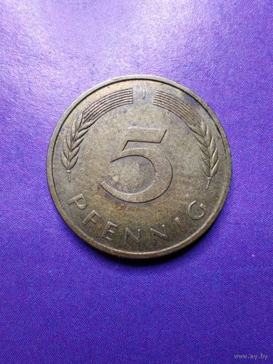 Германия ФРГ 5 пфеннингов 1980 J