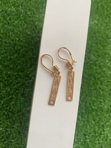 ЗОЛОТЫЕ СЕРЬГИ СССР с клеймом Звезды