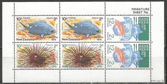 Новая Зеландия. Морская жизнь. 1978г. Mi#776-78. Klb.
