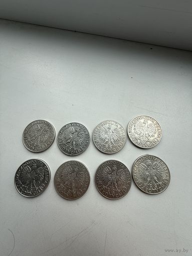 10 злотых 1932-33гг (с рубля)