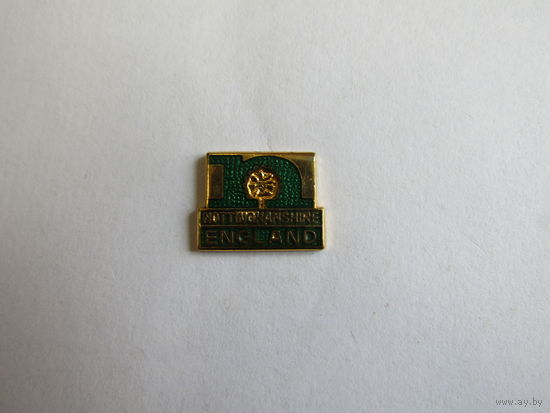 Значок. Знак. "Графство Ноттингем". "Великобритания". "Англия". м
