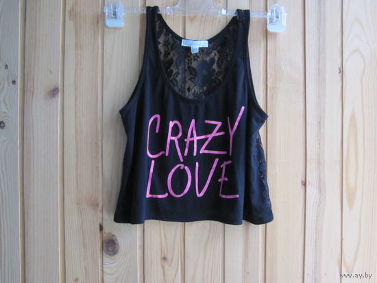 Кроп-топ Forever 21 с гипюровой спинкой, р.S