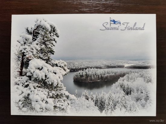 Открытка зима чистая Финляндия