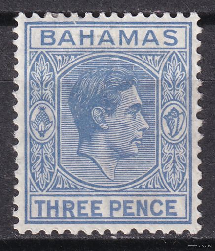 111.BrKCI. Великобритания. Колонии. Багамские острова. Стандарт. Георг VI. 1943 г. 3P. Mi.#112.