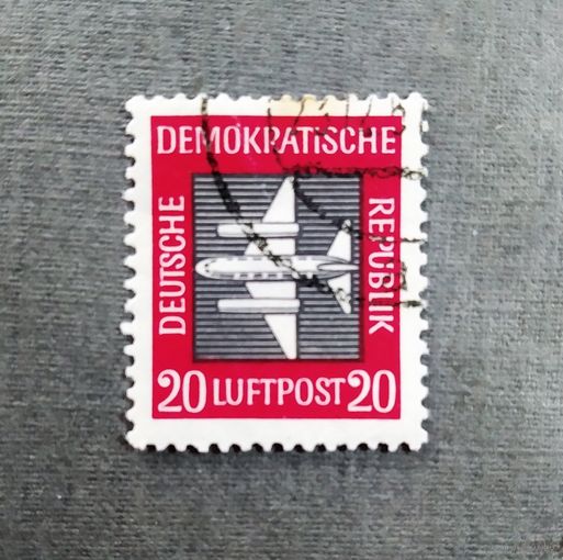 Марка ГДР 1957 год Авиапочта