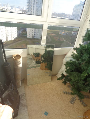 Зеркало настенное мебельное из полированного стекла. СССР