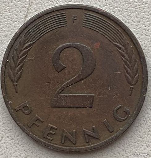 Германия 2 пфеннига 1982 г. F