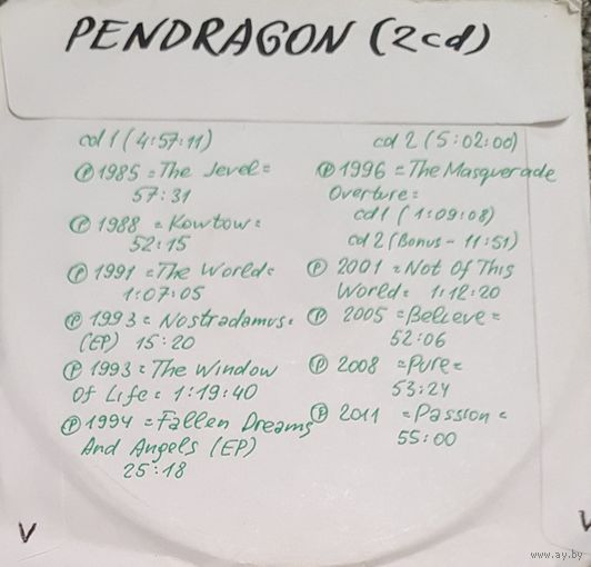 CD MP3 дискография PENDRAGON 2 CD