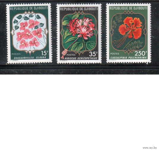 Джибути-1978 (Мих.222-224) **  , Флора, Цветы(полная серия)