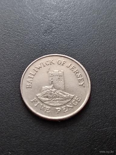 Джерси 5 пенсов 1990 г.