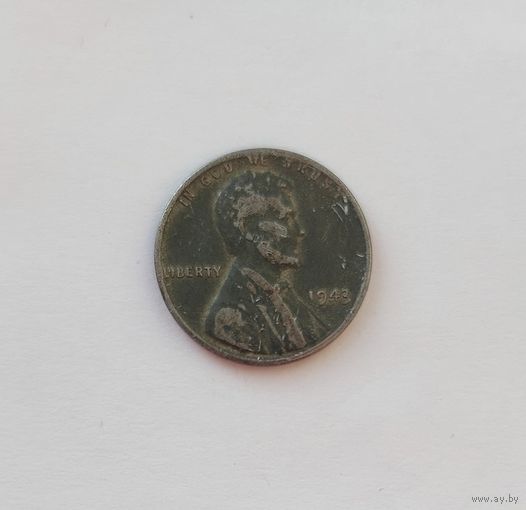 США 1 цент 1943 (сталь)