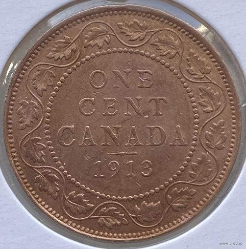 Канада 1 цент 1913 г. В холдере