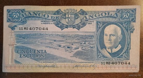 Ангола 50 эскудо 1962 г., P:93