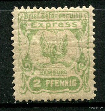 Германия - Гамбург (Express)- Местные марки - 1895 - Птица 2Pf - [Mi.1] - 1 марка. MH.  (Лот 98CJ)