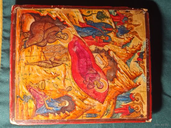 Икона деревянная "Рождество пресвятой богородицы"