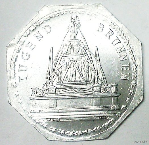 ГЕРМАНИЯ НЮРНБЕРГ 20 пфеннигов 1920 год "Фонтан "ДОБРОДЕТЕЛЕЙ" в НЮРНБЕРГЕ" -ШТЕМПЕЛЬНЫЙ БЛЕСК!