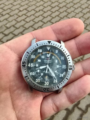 Часы наручные ориент автоматик, Япония, корпус нерж, редкие,, с рубля, в ремонт