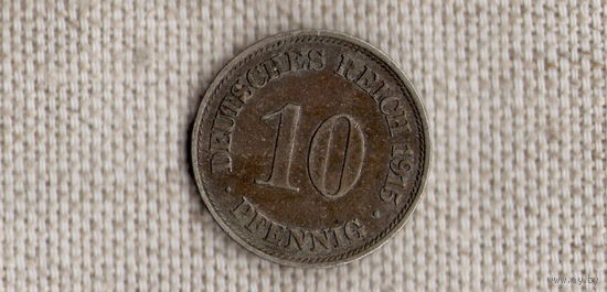 Германия 10 пфеннигов 1915 J //FV/