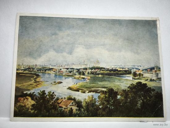 Открытка, 1956г. В. Аммон. Вид на Москву с Воробьёвых гор. 14