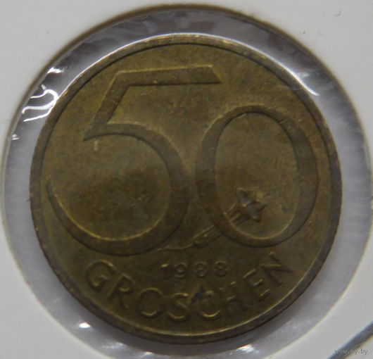Австрия 50 грошей 1988 г