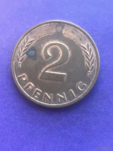 Германия ФРГ 2 пфеннига 1977 F
