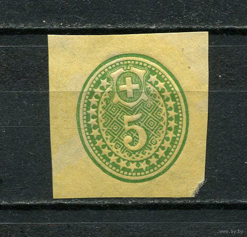 Швейцария - 1873 - Герб 5С - 1 вырезка.  (LOT Gu2)-T3P53