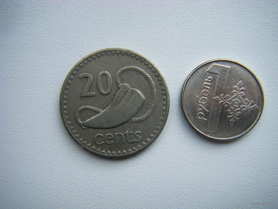 Фиджи 20 центов 1987г.