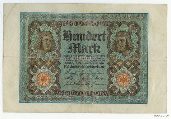 Германия, 100 марок 1920 год.