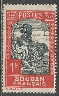 Французский Судан. Рыночная торговка. 1921г. Mi#60.