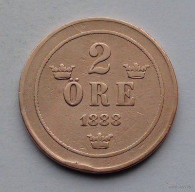 Швеция 2 эре, 1888