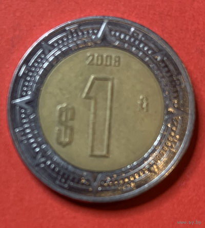 Мексика 1 песо 2008г. биметалл