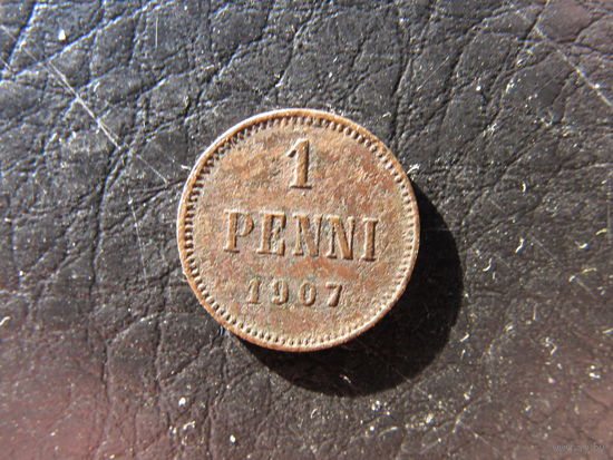 Финляндия. 1 пенни.1907. С 20 копеек. Распродажа коллекции. Смотрите другие лоты.
